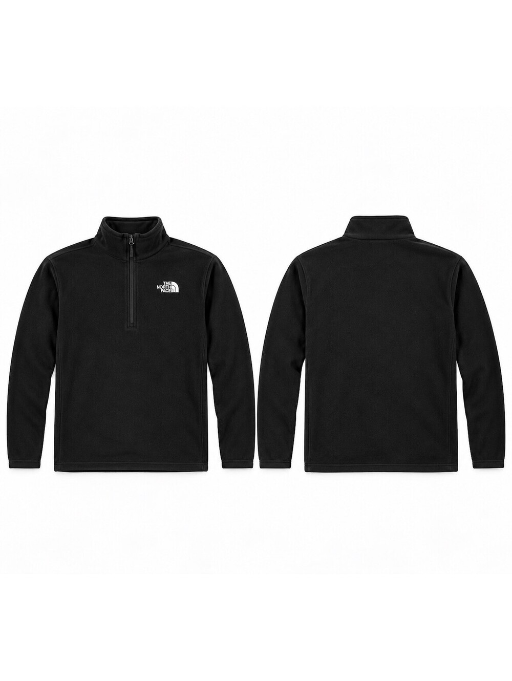 The North Face Mens Medium Black Polartec Classic Fleece Quarter Zip Pullover